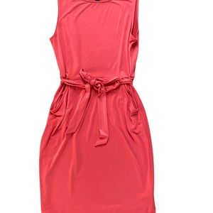 Banana Republic Coral Shift Midi Dress with pockets - 2